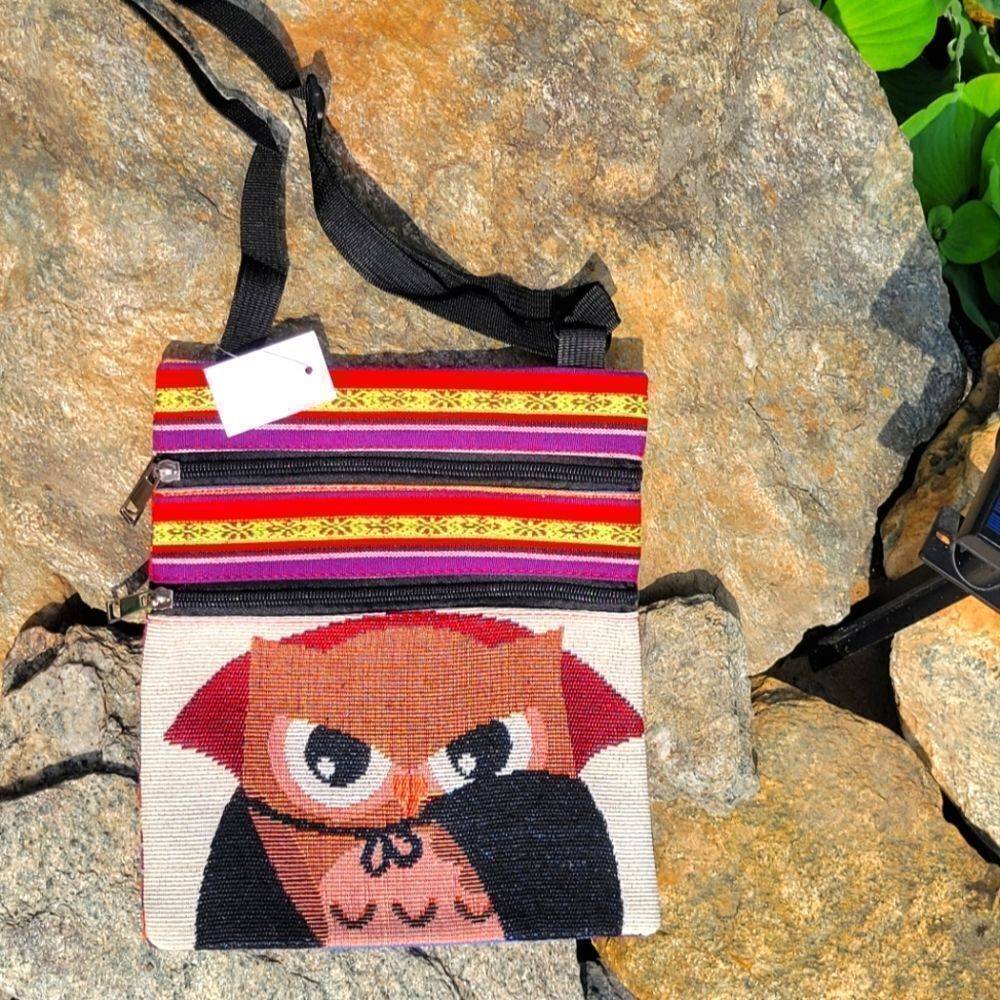 Owl Canvas Crossbody Bag